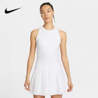 Nike耐克DRI-FIT女子速干网球背心25夏新款无袖运动T恤FZ6658-100