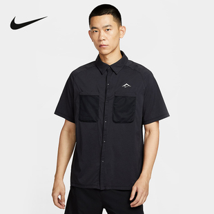 HV2165 NIKE耐克夏季 翻领衬衫 男子运动休闲透气速干短袖 010 新款