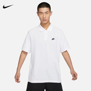 CLUB 男子短袖 翻领T恤POLO衫 100 耐克NIKE 白色纯棉短袖 FN3895