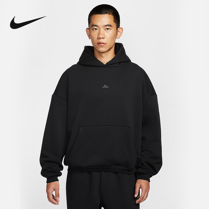 Nike耐克男子加绒卫衣篮球运动冬季保暖连帽宽松套头衫IM5919-010