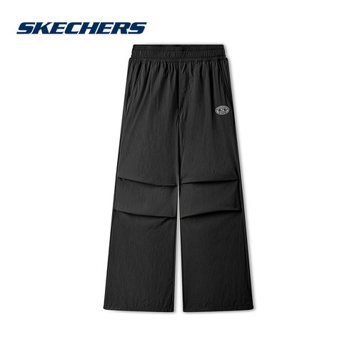 Skechers斯凯奇25夏男女情侣款休闲裤梭织长裤 L225U160/0018