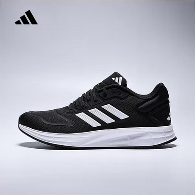 adidas阿迪达斯跑步鞋女DURAMO 10黑色缓震网面透气运动鞋 KJ4018