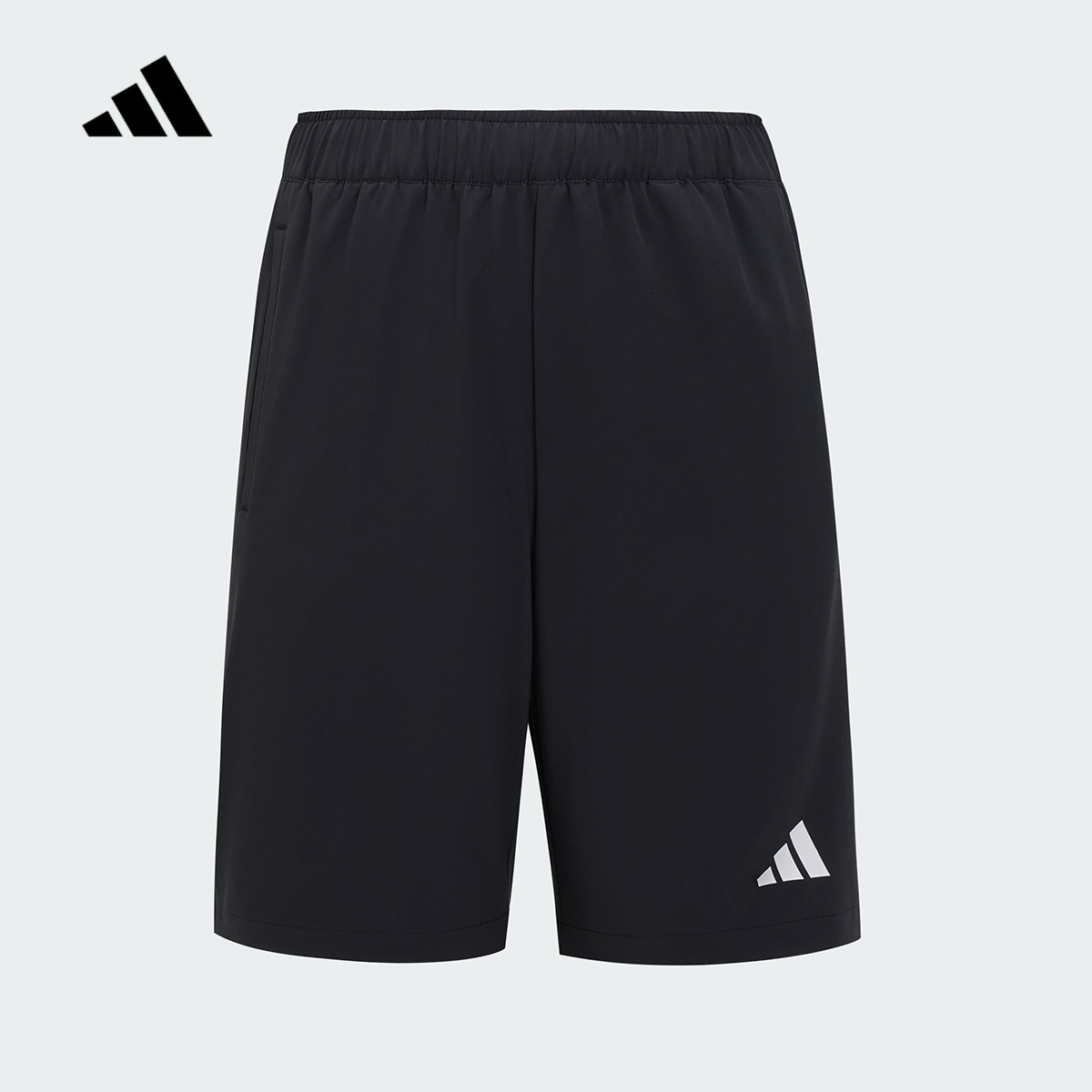 adidas阿迪达斯男女大童速干凉爽中裤五分裤2025夏清风短裤KG3130