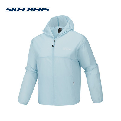 SKECHERS斯凯奇新品2026夏男女休闲连帽梭织外套 P226U006/022G