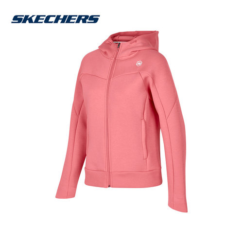 SKECHERS斯凯奇2024冬季连帽外套女款运动休闲上衣 P424W002-04RQ