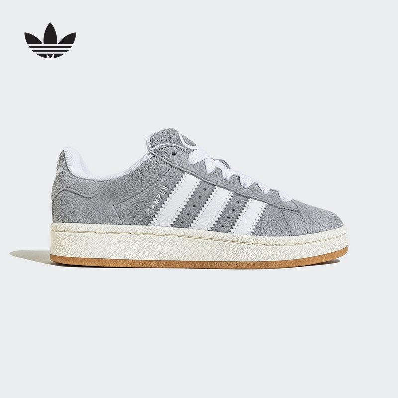 阿迪达斯2025春季中性鞋CAMPUS经典运动滑板鞋「面包鞋」 JQ4109