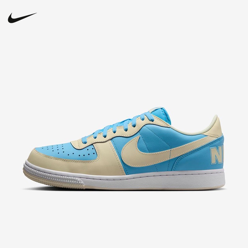 耐克男鞋Nike Termminator OW 耐磨蓝米色低帮滑板鞋HF4834-407