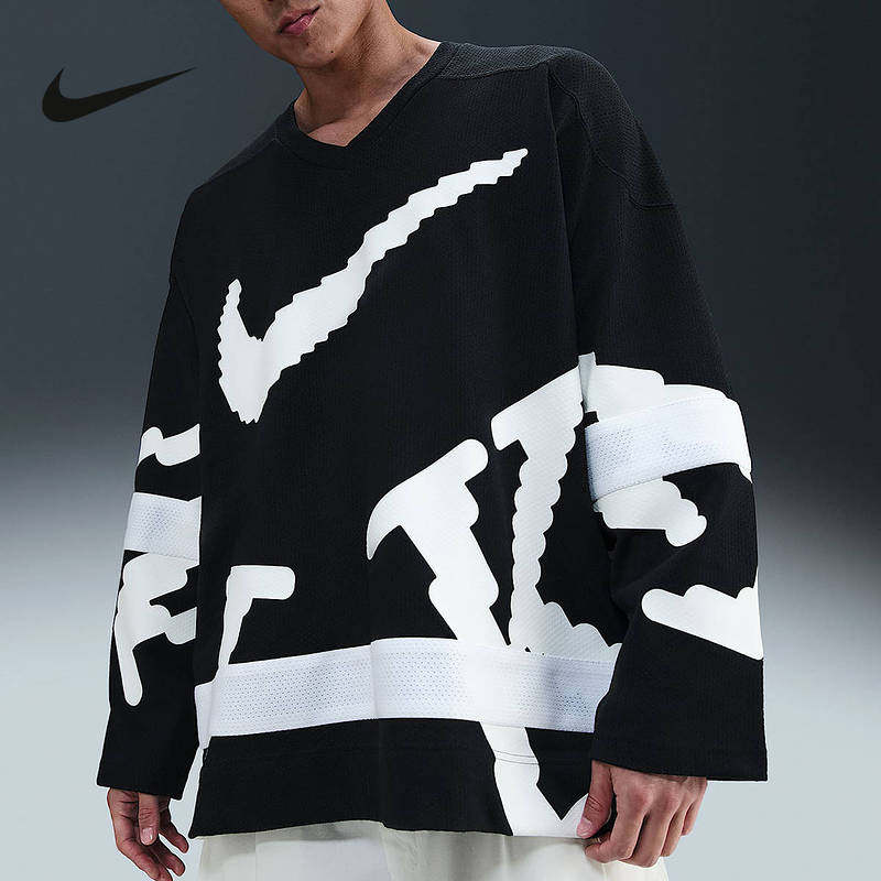 Nike耐克男子秋季新款休闲透气宽松连帽运动卫衣套头衫HV1138-010