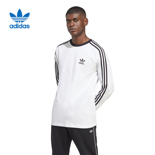 T恤IA4879 adidas阿迪达斯三叶草Adicolor三条纹男子运动休闲长袖