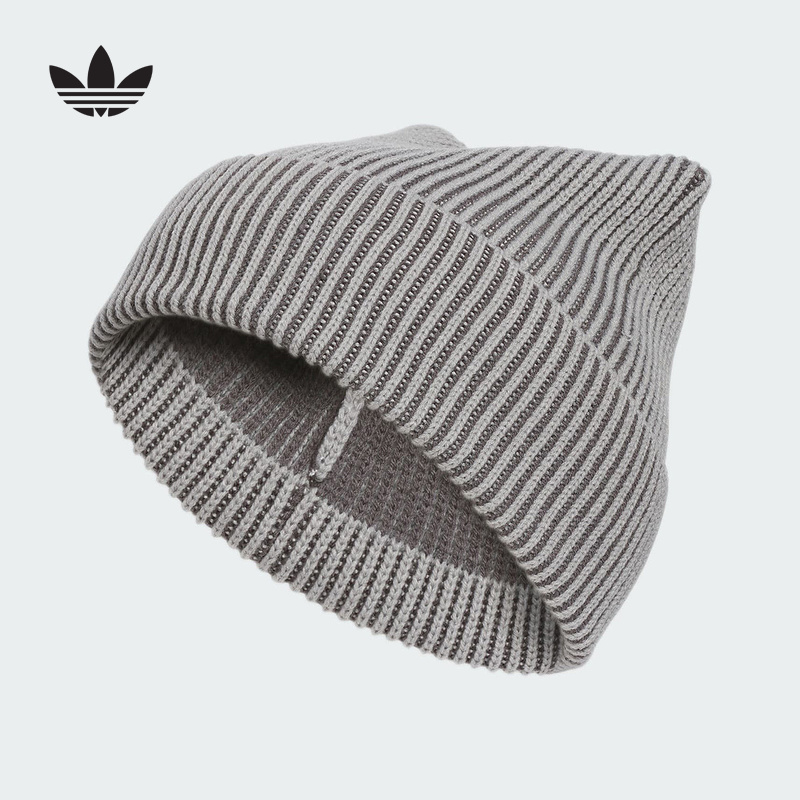 adidas阿迪达斯三叶草男女冷帽猫耳运动针织帽无帽檐毛线帽IA8909