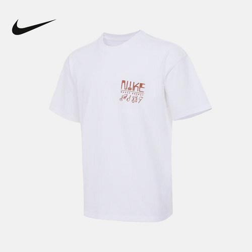 NIKE耐克男T恤2026夏季图案印花棉质短袖透气运动上衣IH1370-100