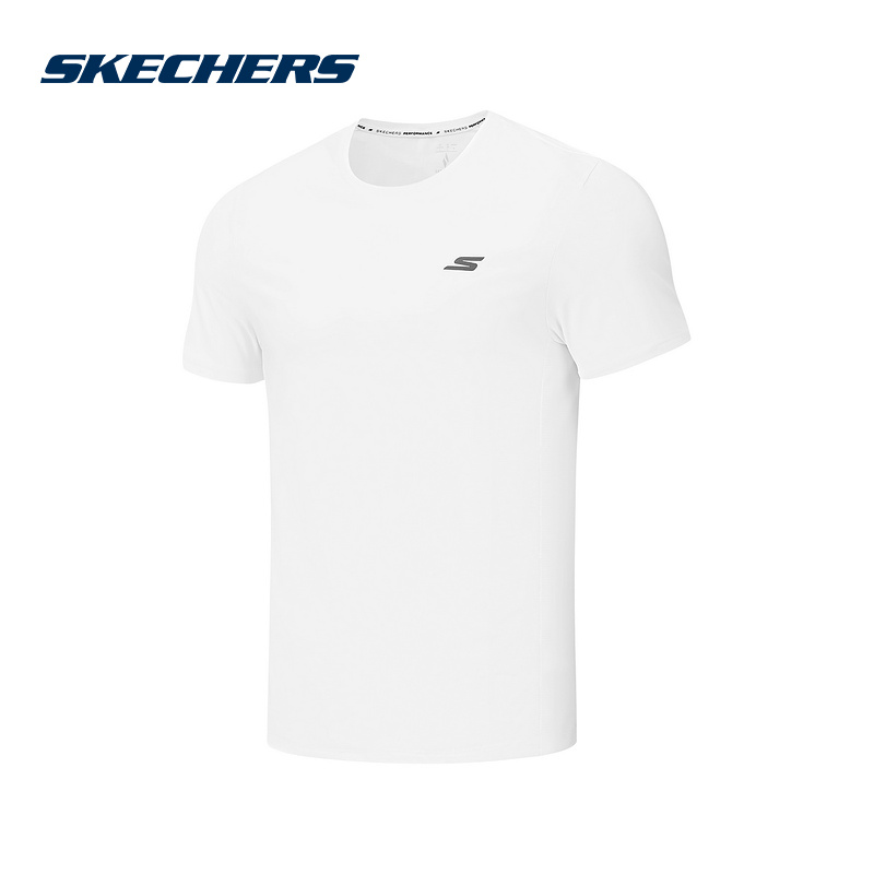 Skechers斯凯奇25夏季男士舒适休闲针织短袖T恤衫 P325M042/0019