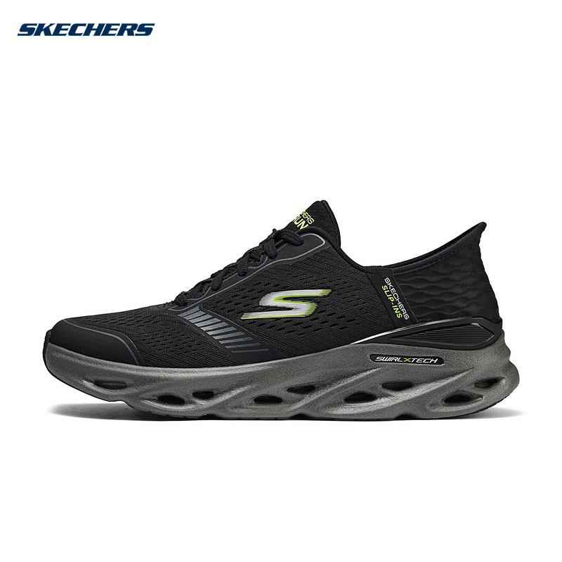 SKECHERS斯凯奇夏季男闪穿一脚蹬透气舒适休闲运动鞋220909/BKCC