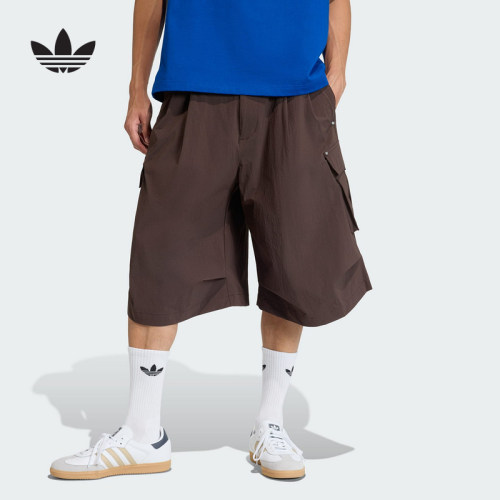 adidas阿迪达斯三叶草工装风五分裤中裤2026夏男梭织短裤 KF5726