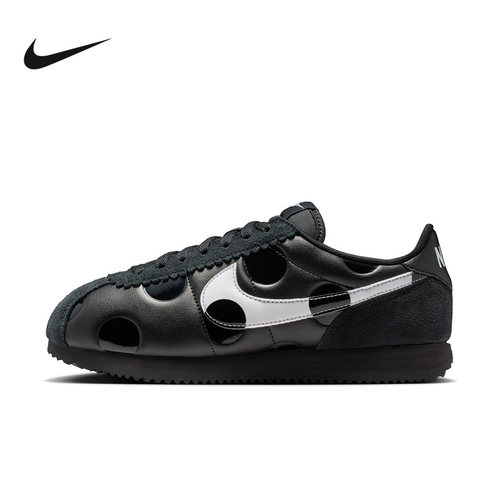 NIKE耐克女鞋新款Cortez黑白色波点系列运动贴合休闲鞋IR1332-001