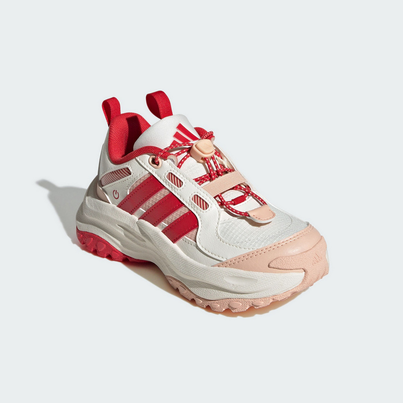 阿迪达斯儿童鞋2025春季新年款男小童厚底老爹鞋发光运动鞋JS3086