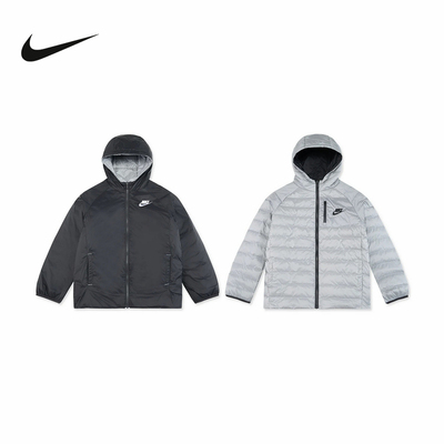 NIKE耐克青少年双面穿户外羽绒服夹克外套冬季新款男童JA3412-077