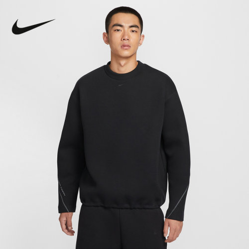 NIKE耐克Tech男子卫衣针织宽松圆领上衣秋冬针织套头衫HV6538-010