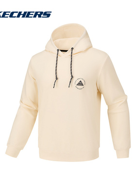 Skechers斯凯奇26春男女针织套头衫宽松连帽卫衣 P126U003/00V7