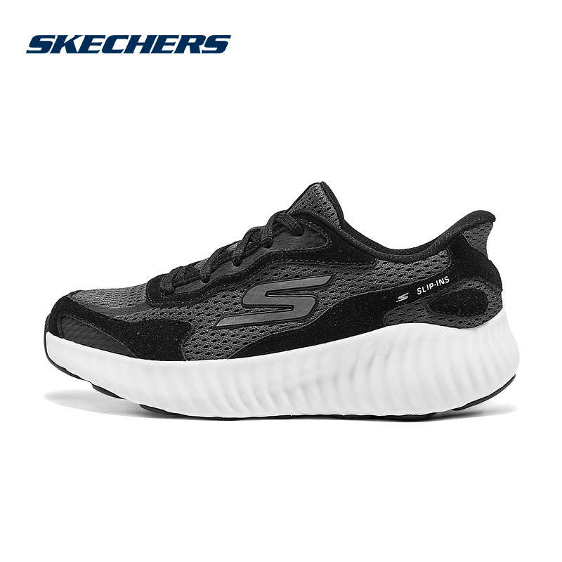 Skechers斯凯奇冬季新款低帮耐磨跑步运动女子休闲鞋 128647/BKGY