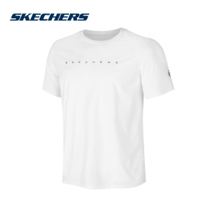Skechers斯凯奇短袖 新款 棉休闲运动上衣P224M047 0019 T恤男夏季