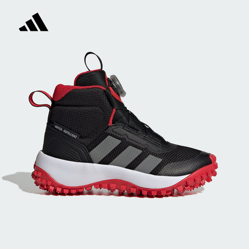 adidas阿迪达斯25冬季男女大童BOA旋钮高帮加绒保暖运动鞋 JR3105