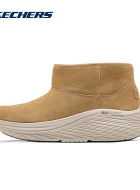 SKECHERS斯凯奇2025冬女鞋厚底一脚蹬加绒休闲雪地靴144349-CSNT