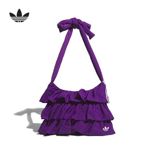 adidas阿迪达斯时尚女包腋下包荷叶边提拎包2026春女单肩包IA8912