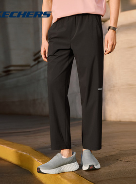 Skechers斯凯奇26春新款男休闲长裤闪穿健身跑步运动裤 P226M140