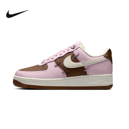 Nike耐克女鞋AF1空军一号粉色四勾运动鞋休闲鞋板鞋IO7595-211