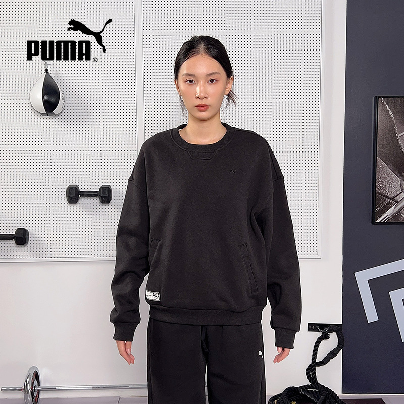 PUMA彪马冬季HAUS OF CLASSICS男女休闲简约卫衣套头衫633514-01