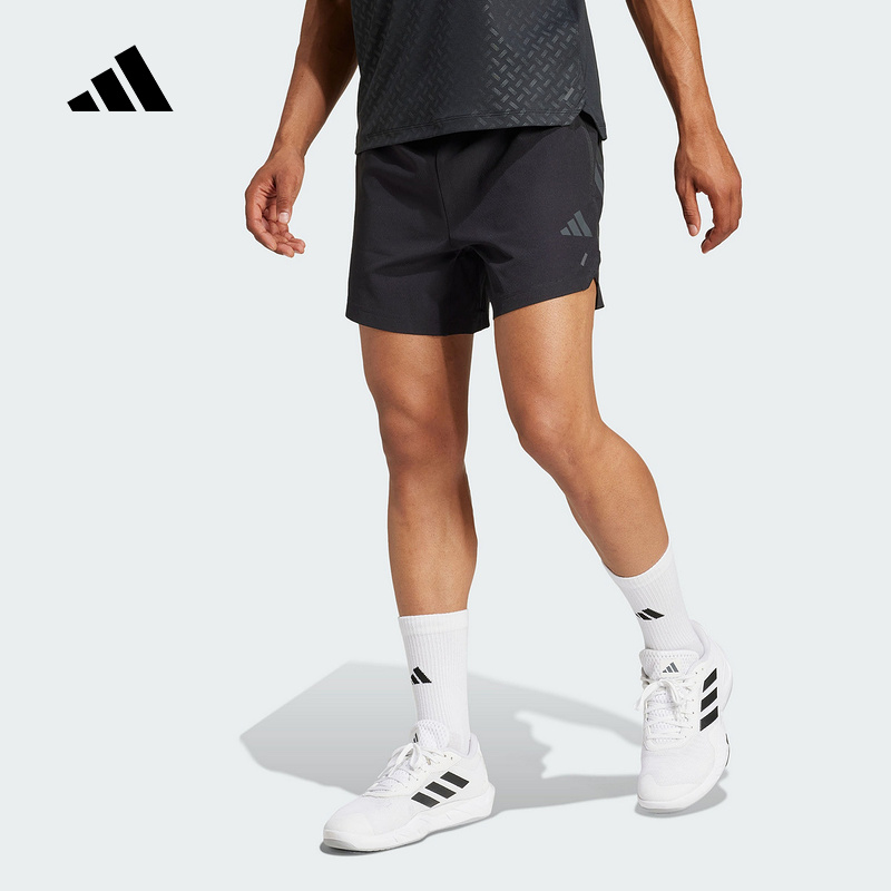 adidas阿迪达斯速干凉爽健身裤2025夏男CLIMACOOL梭织短裤 JI8206