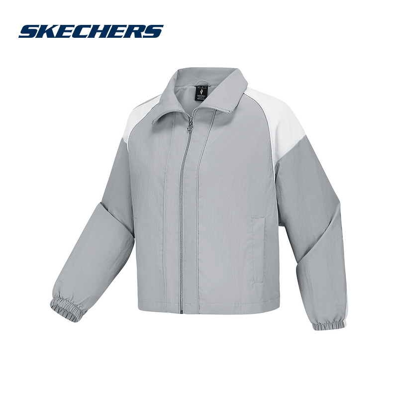 Skechers斯凯奇春季新款女机能风短款休闲运动外套 P424W095-028Q