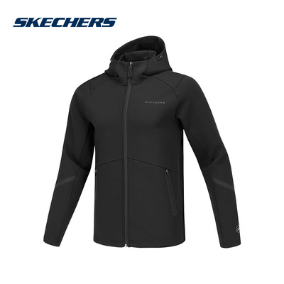 SKECHERS斯凯奇2025春季男款运动休闲连帽梭织外套 P125M024-0018