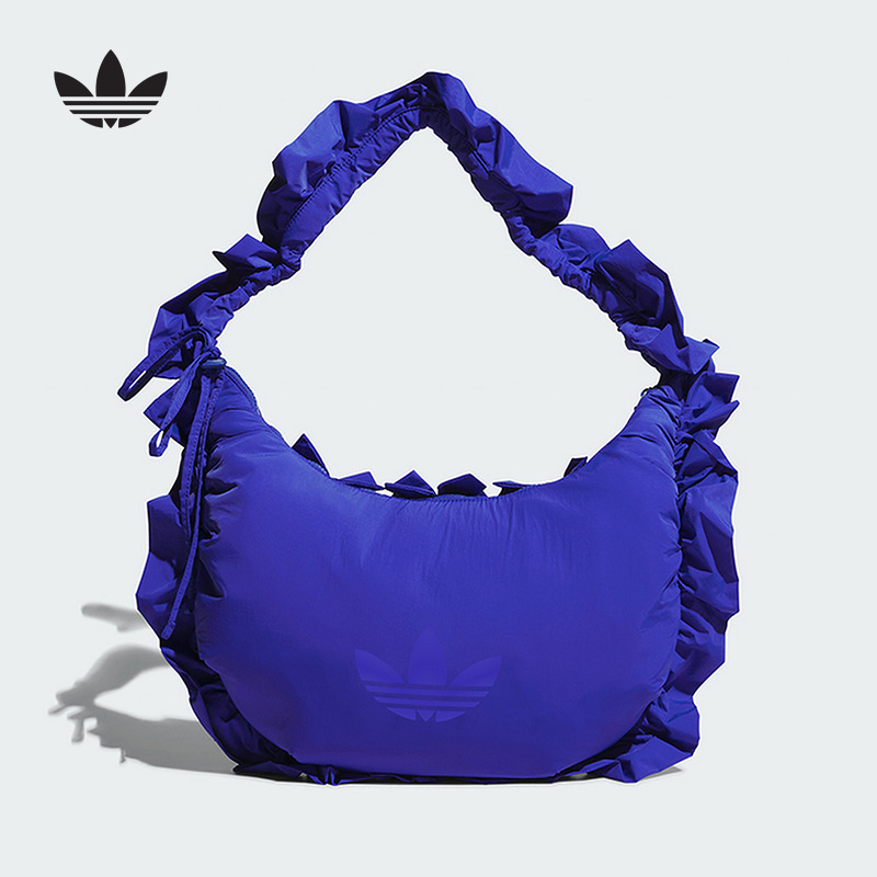 adidas阿迪达斯三叶草女包大号时尚荷叶边运动手提包拎包IA8914