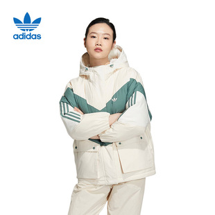运动保暖上衣HS9518 新款 2022冬季 adidas阿迪达斯三叶草羽绒服女装
