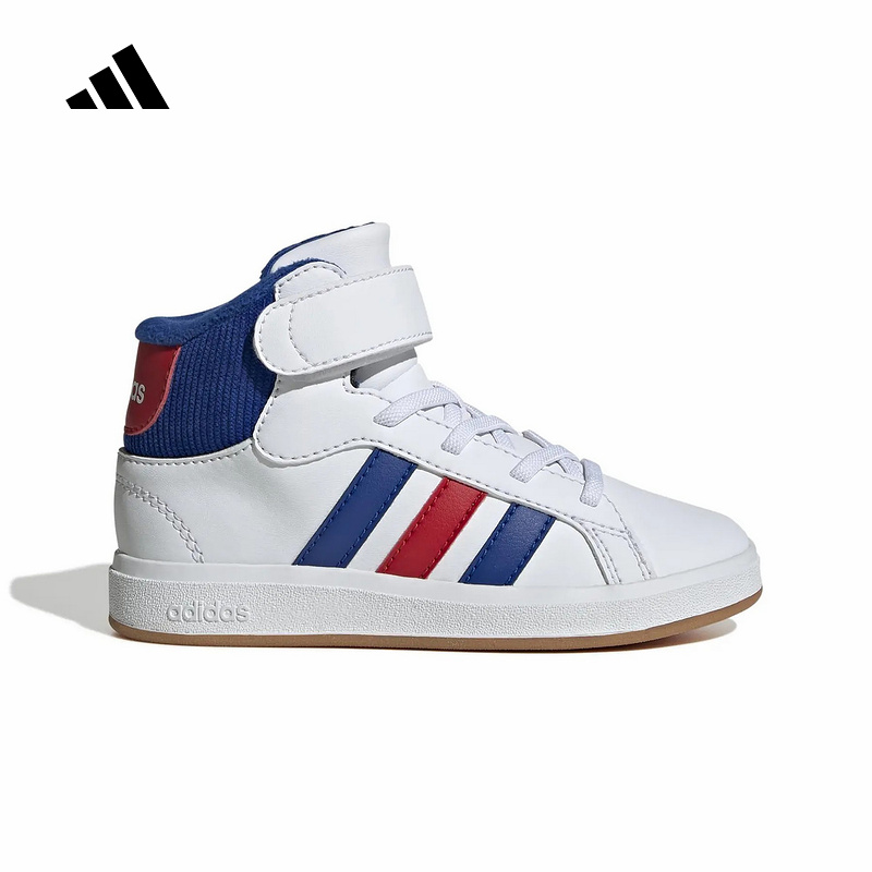 adidas阿迪达斯25冬季男小童中高帮魔术贴休闲运动篮球板鞋JP8876