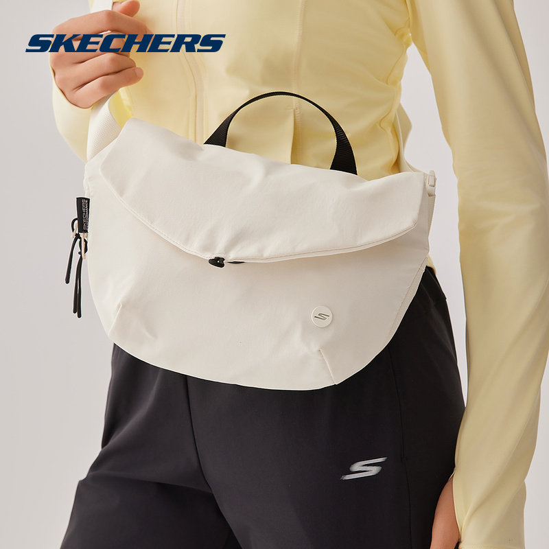 Skechers斯凯奇男女简约腰包运动风瑜伽健身收纳包 P225