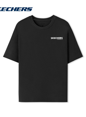 Skechers斯凯奇25夏男女同款舒适透气运动短袖T恤 L325U102-0018