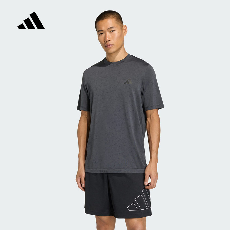 adidas阿迪达斯速干训练健身衣半袖夏男Essentials短袖T恤 KA5553 - 实物图