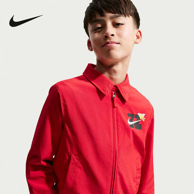 NIKE耐克大童外套马年限定脱缰系列26春新年款拒水夹克IQ3937-657