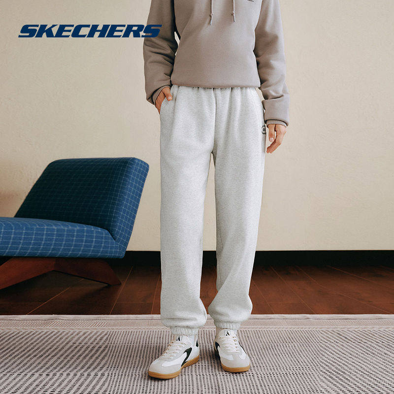 Skechers斯凯奇女士秋冬加绒保暖束脚裤百搭休闲运动长裤L3