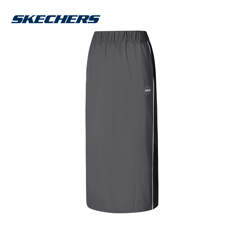 Skechers斯凯奇夏舒适透气百搭休闲户外运动长裙P424W096-02KY