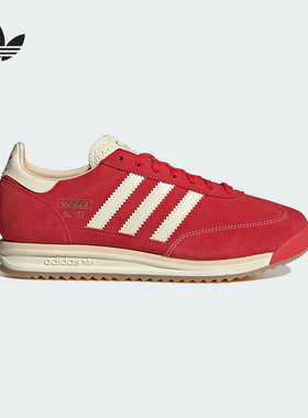 adidas阿迪达斯三叶草红色T头鞋男女SL72 RS厚底德训慢跑鞋JQ9823