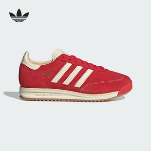 adidas阿迪达斯三叶草红色T头鞋男女SL72 RS厚底德训慢跑鞋JQ9823