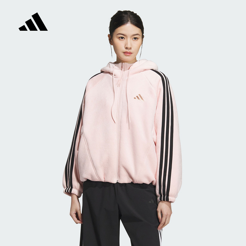 adidas阿迪达斯新款舞动系列保暖运动休闲连帽女夹克外套 KB7605