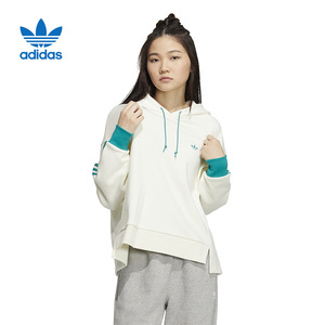 adidas阿迪达斯三叶草女款卫衣2022年冬季新款休闲套头衫IC8136