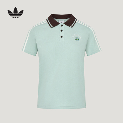 adidas阿迪达斯三叶草女子短袖Polo衫夏季新款翻领运动上衣LD5570