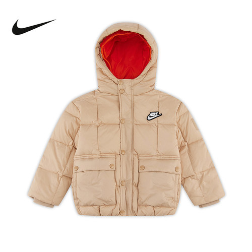Nike耐克幼童羽绒服夹克冬季男女同款儿童连帽保暖外套IQ9995-200