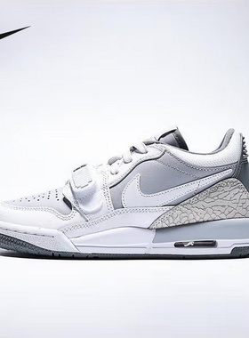 Nike耐克女鞋AJ312灰白色男女大童低帮缓震运动休闲鞋CD9054-005